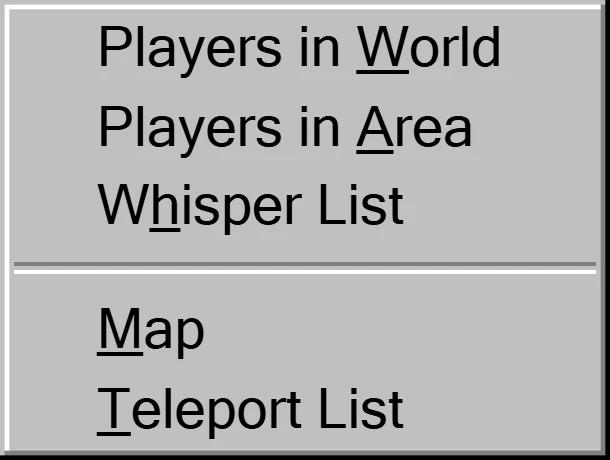 The View menu