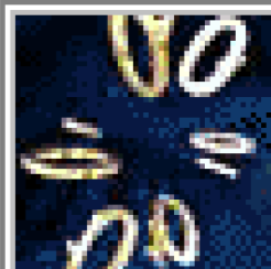 The activity light, ones and zeros on blue